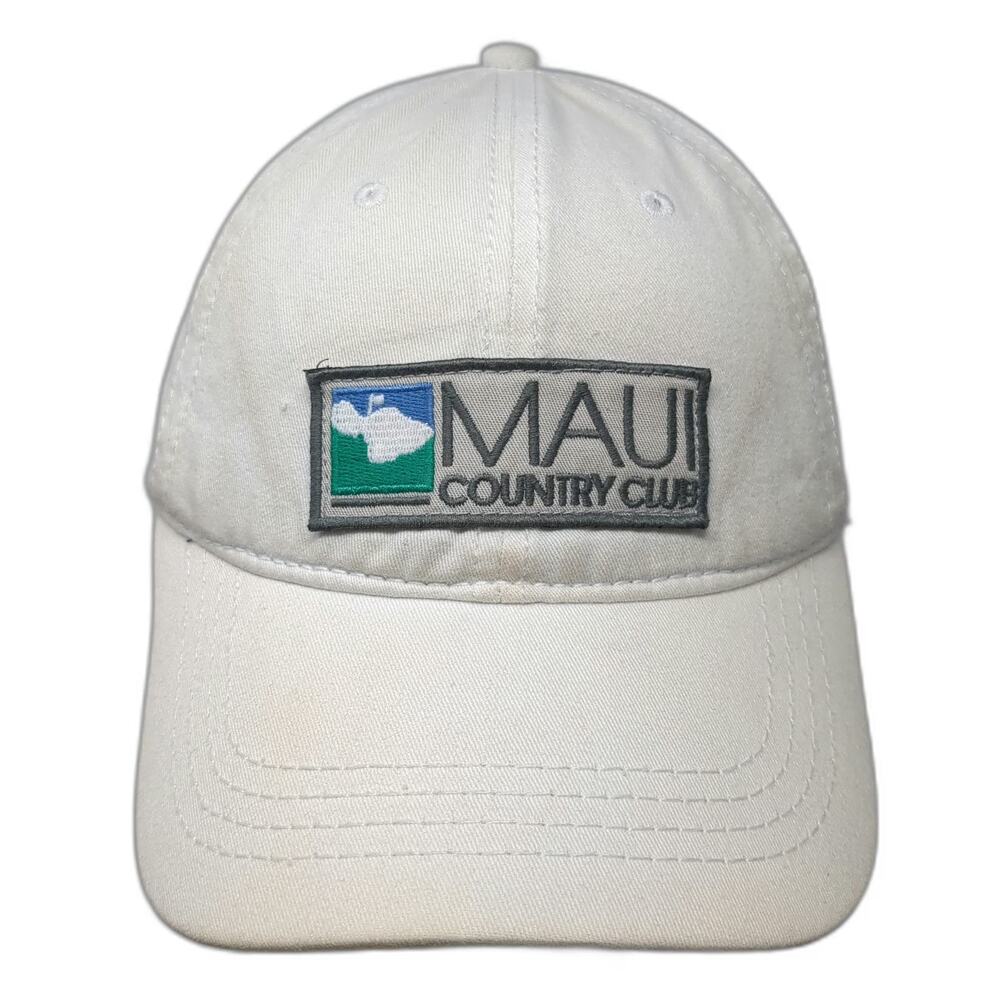 Malibu Shirts Maui Country Club Hat Baseball Cap White One Size Slideback Cotton